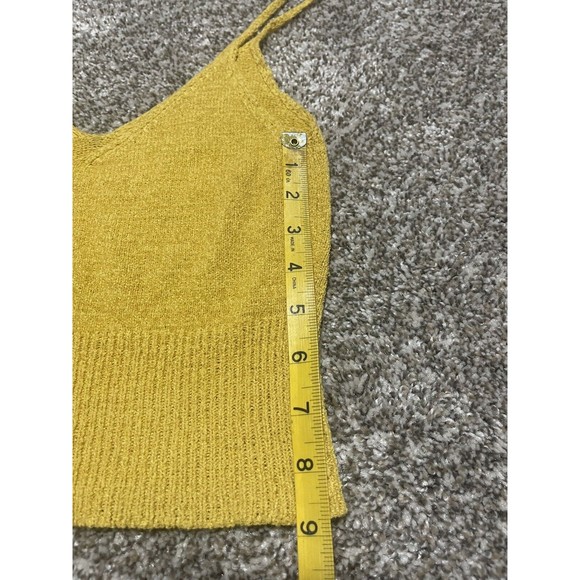 Two Forever 21 Cropped Knit Sweater Tank Tops Orange And Yellow. Size Medium. - Picture 10 of 11